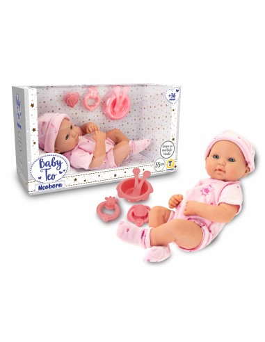 Baby Teo Newborn Baby Girl Doll 35cm with Accessories - Realistic Female Newborn Doll Toy TEO80942 Teorema | Futurartshop.com