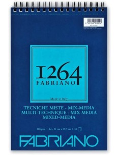 Fabriano 1264 Mixed Media Pad A4 300gsm 30 Sheets Spiral Bound FED19100643 Fabriano | Futurartshop.com
