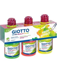 Giotto Fluo Tempera Paint 3x250ml Yellow Orange Green Washable 3+ FIL542700 Fila | Futurartshop.com