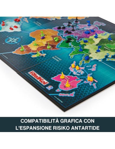 Risk 4th Edition Strategy Board Game 3-6 Players ITA PMS6067901 Spin master | Futurartshop.com