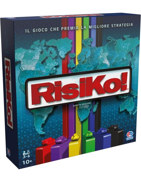 Risk 4th Edition Strategy Board Game 3-6 Players ITA PMS6067901 Spin master | Futurartshop.com