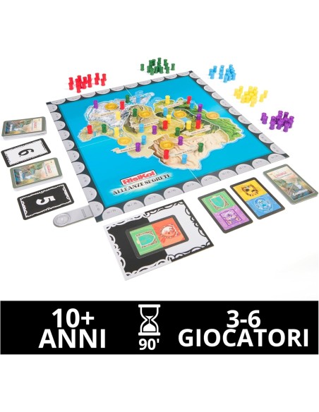 Risk Secret Alliances Strategy Board Game No Dice 3-6 ITA PMS6073427 Spin master | Futurartshop.com