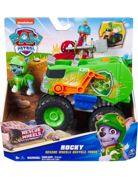 Paw Patrol Rocky Rescue Wheels Hovercraft Lanciatore PMS20145823 Spin master | Futurartshop.com