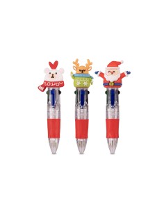 Mini Penna 4 Colori Soggetti Natalizi 3 Modelli Natale LAGCOL25891 Colourbook | Futurartshop.com
