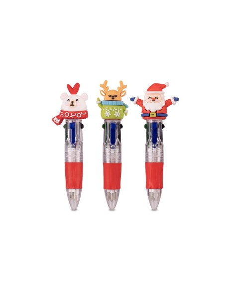 Mini Penna 4 Colori Soggetti Natalizi 3 Modelli Natale LAGCOL25891 Colourbook | Futurartshop.com