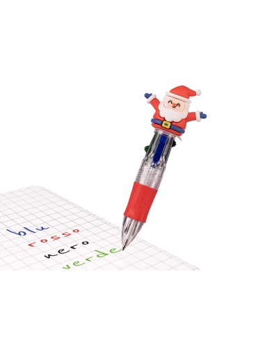 Mini Penna 4 Colori Soggetti Natalizi 3 Modelli Natale LAGCOL25891 Colourbook | Futurartshop.com