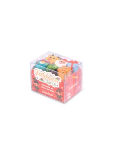 Set 6 Christmas Erasers Theme in Box Xmas School Gift LAGCOL25889 Colourbook | Futurartshop.com