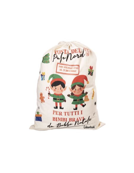 Sacco di Babbo Natale Fabbrica Elfi Colourbook Regali LAGCOL25894 Colourbook | Futurartshop.com