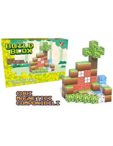 Build Blox Natura 48 Pcs Magnetic Cubes Building Blocks STEM Kids Toy TOY28529 Toys Garden | Futurartshop.com