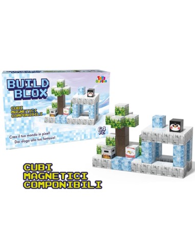 Build Blox Winter 64 Pcs Magnetic Cubes Building Blocks STEM Kids Toy TOY28528 Toys Garden | Futurartshop.com