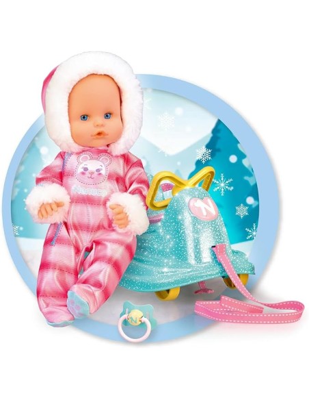 Nenuco Bambola 35cm con Slitta e Tuta da Neve Rosa 2+ FAMNFN59000 Famosa | Futurartshop.com