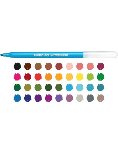 Carioca Joy 100 Fine Tip Super Washable Markers 36 Colors EOL41019 Fila | Futurartshop.com