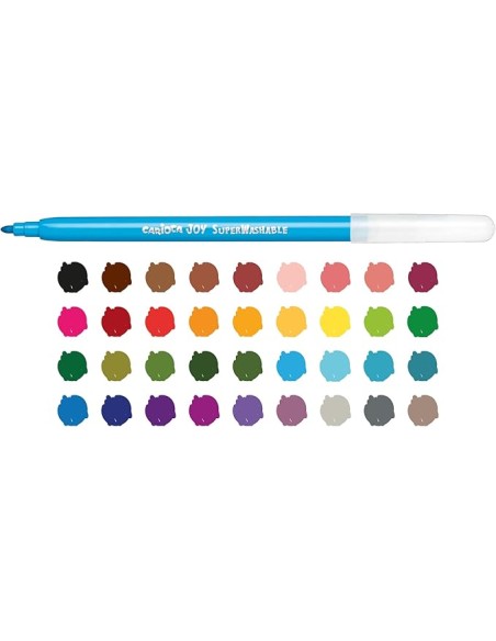 Carioca Joy 100 Pennarelli Punta Fine Lavabili 36 Colori EOL41019 Fila | Futurartshop.com