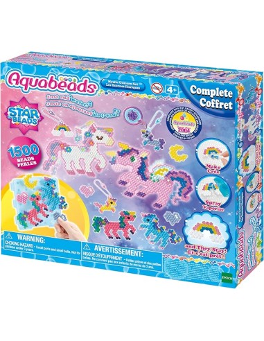 Aquabeads Mystic Unicorn Set 1500 Beads 24 Colors Ages 4+ EPO31944 Epoch | Futurartshop.com