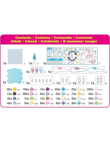 Aquabeads Mystic Unicorn Set 1500 Beads 24 Colors Ages 4+ EPO31944 Epoch | Futurartshop.com