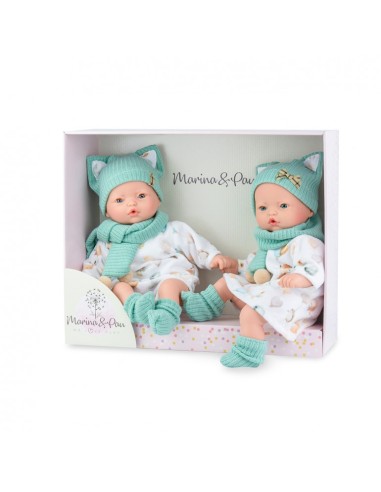 Pitus Twin Baby Dolls 40cm Set of 2 MAR577 Marina e Pau | Futurartshop.com