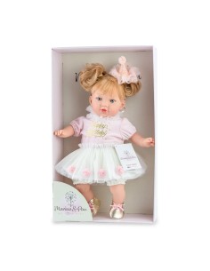 Alina Party Baby Doll 45cm Soft Body Pink Tulle Party Dress Blonde MEP882 Marina e Pau | Futurartshop.com