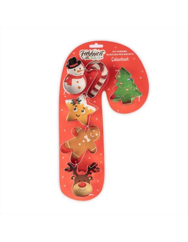 Kit 6 Formine per Biscotti Natale Decorazioni Dolci Xmas LAGCOL25898 Colourbook | Futurartshop.com
