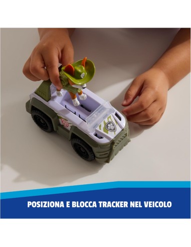 Paw Patrol Tracker Jungle Cruiser Veicolo Fuoristrada Giungla con Action Figure AGR6071224 Spin master | Futurartshop.com