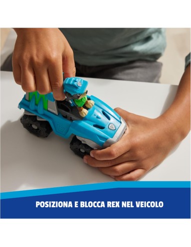 Paw Patrol Rex Dinosaur Rescue Dino Truck con Action Figure Rampa AGR6071216 Spin master | Futurartshop.com