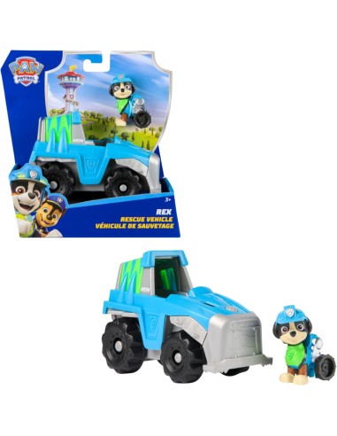 Paw Patrol Rex Dinosaur Rescue Dino Truck con Action Figure Rampa AGR6071216 Spin master | Futurartshop.com