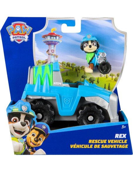 Paw Patrol Rex Dinosaur Rescue Dino Truck con Action Figure Rampa AGR6071216 Spin master | Futurartshop.com