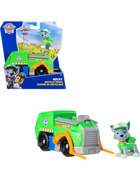 Paw Patrol Rocky Recycle Truck Camion Riciclo con Action Figure AGR6071213 Spin master | Futurartshop.com