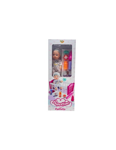 Bambolotto Bebè con Culla Giocattolo Set Nanna Bambini 3+ EAS18277 Easy Toys | Futurartshop.com