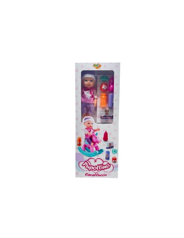 Baby Doll with Rocking Horse Toy for Kids EAS18275 Easy Toys | Futurartshop.com