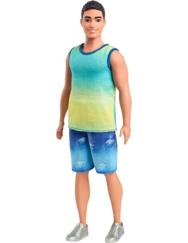 Ken Fashionistas 236 Ombre Tank Jean Shorts Doll AGRHYV00 Mattel | Futurartshop.com