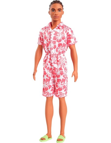 Ken Fashionistas 235 Hawaiian Print Jumpsuit Green Sandals AGRHYT99 Mattel | Futurartshop.com