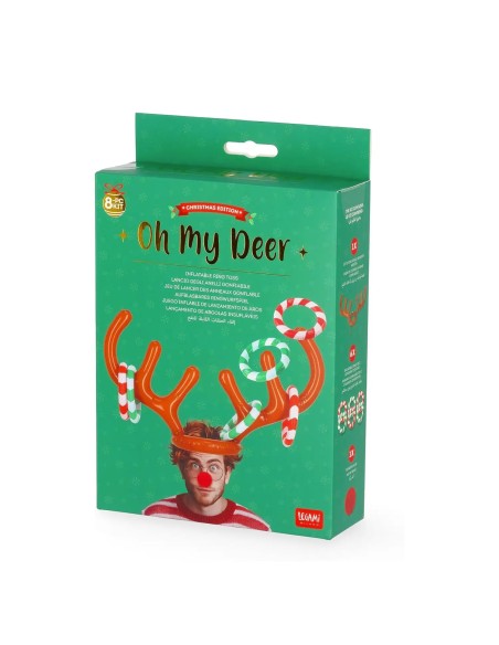 Legami Inflatable Ring Toss Game – “Oh My Deer” Reindeer Antlers LEGRIG0001 Legami Milano | Futurartshop.com