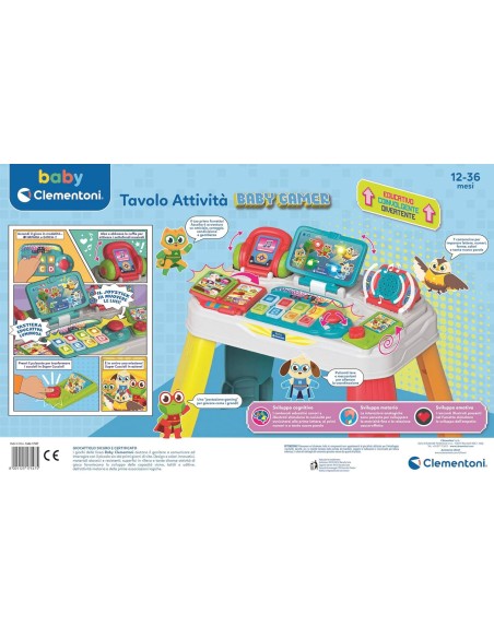 Baby Gamer Activity Table 12-36 Months CLE17547 Clementoni | Futurartshop.com