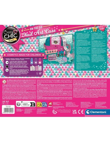 Crazy Chic Nail Art Case Handbag Girls CLE18206 Clementoni | Futurartshop.com