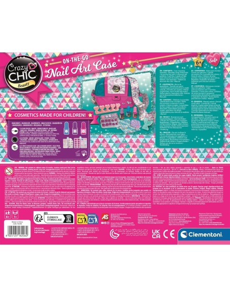 Crazy Chic Nail Art Case Handbag Girls CLE18206 Clementoni | Futurartshop.com