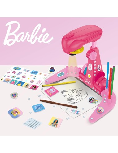 Barbie LED Drawing Projector with Markers & Coloring Sheets 4M114078 Lisciani | Futurartshop.com