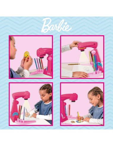 Barbie LED Drawing Projector with Markers & Coloring Sheets 4M114078 Lisciani | Futurartshop.com