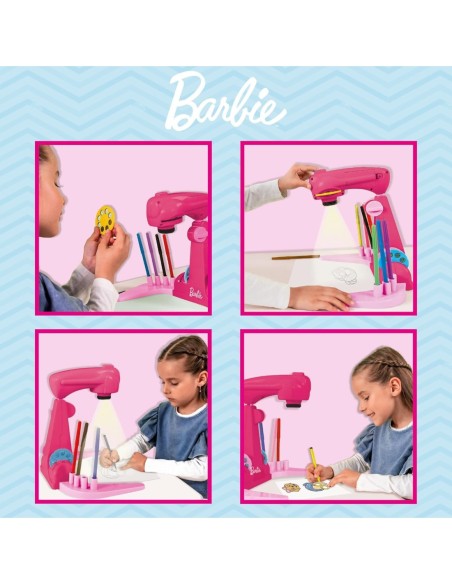 Barbie LED Drawing Projector with Markers & Coloring Sheets 4M114078 Lisciani | Futurartshop.com