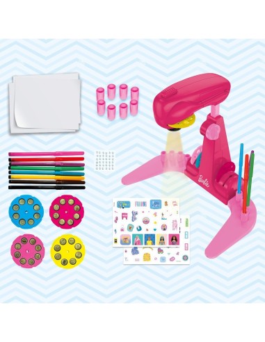 Barbie LED Drawing Projector with Markers & Coloring Sheets 4M114078 Lisciani | Futurartshop.com