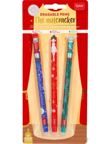 Legami Set 3 Penne Gel Cancellabili Natale Schiaccianoci 0.7mm LEGEPSET0014 Legami Milano | Futurartshop.com