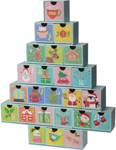 Calendario Avvento Albero Multicolore 37cm 24 Tasche Feltro Natale KOPABD110770 Koopman | Futurartshop.com