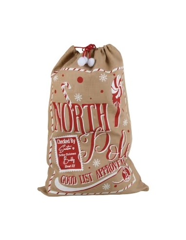 Christmas Santa Sack 50x70cm 2 Assorted Models Large Gift Bag Xmas XL KOPAAO400030 Koopman | Futurartshop.com