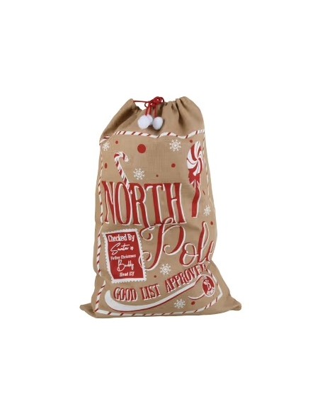 Christmas Santa Sack 50x70cm 2 Assorted Models Large Gift Bag Xmas XL KOPAAO400030 Koopman | Futurartshop.com