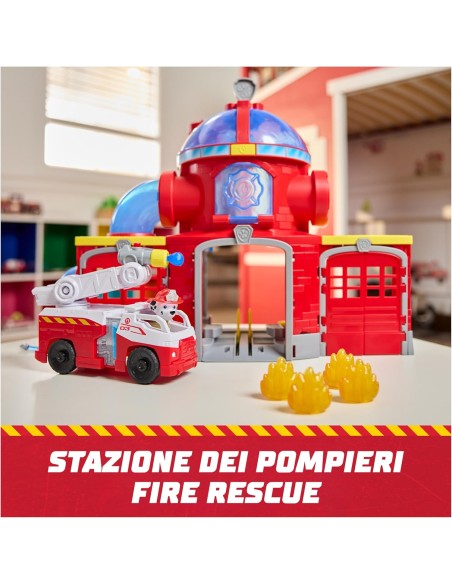 PAW Patrol Fire Rescue Station Marshall Truck Lights Sounds AGR6073760 Spin master | Futurartshop.com
