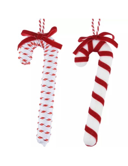 Candy Cane Christmas Pendant 15cm Red White 2 Models KOPABJ434640 Koopman | Futurartshop.com
