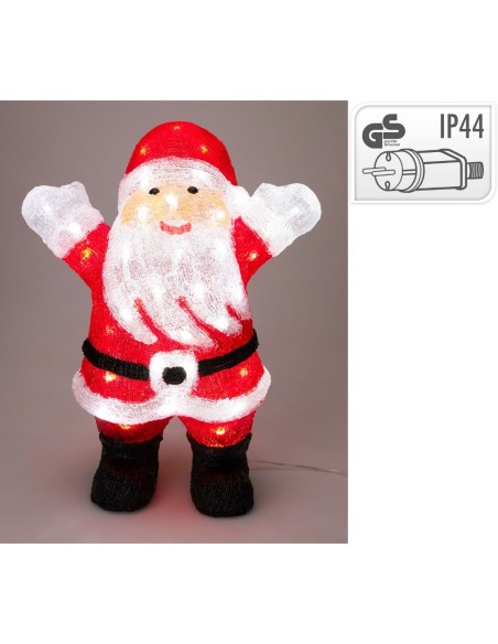 Santa Claus Acrylic 40cm 50 LED Christmas Decoration KOPAGX100140 Koopman | Futurartshop.com