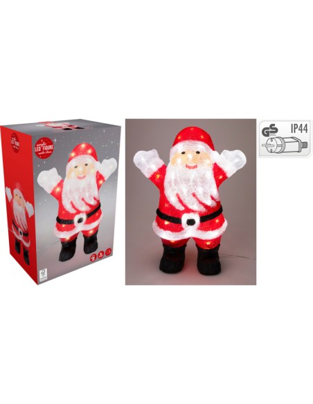 Santa Claus Acrylic 40cm 50 LED Christmas Decoration KOPAGX100140 Koopman | Futurartshop.com