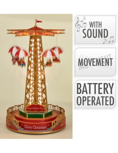 Christmas carousel with LED lights and movement 44cm KOPABG102230 Koopman | Futurartshop.com
