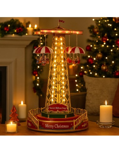 Giostra natalizia con luci led e movimento 44cm KOPABG102230 Koopman | Futurartshop.com