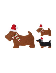 Christmas cushion dog with hat, 2 models KOPANT001870 Koopman | Futurartshop.com